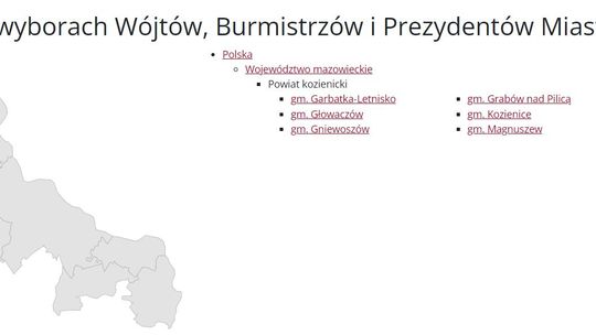 Wyniki w wyborach Wójtów i Burmistrzów w powiecie kozienickim