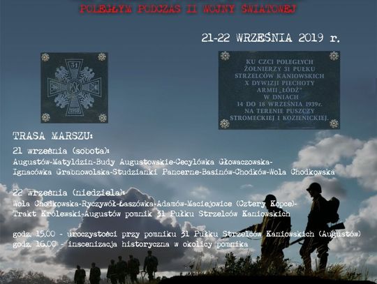 X Marsz Szlakiem Bojowym 31 Pułku Strzelców Kaniowskich w Powiecie Kozienickim