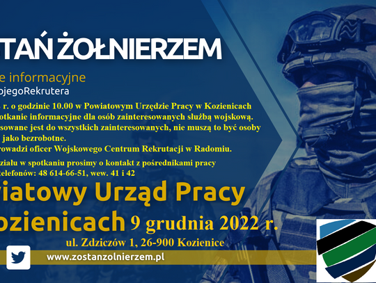 „Zostań Żołnierzem”. Spotkanie informacyjne dla osób zainteresowanych służbą wojskową 