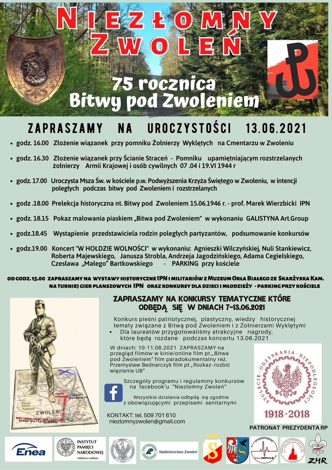 Bitwa pod Zwoleniem - 15.06.1946  Uroczystości w 75. rocznicę starcia z sowietami