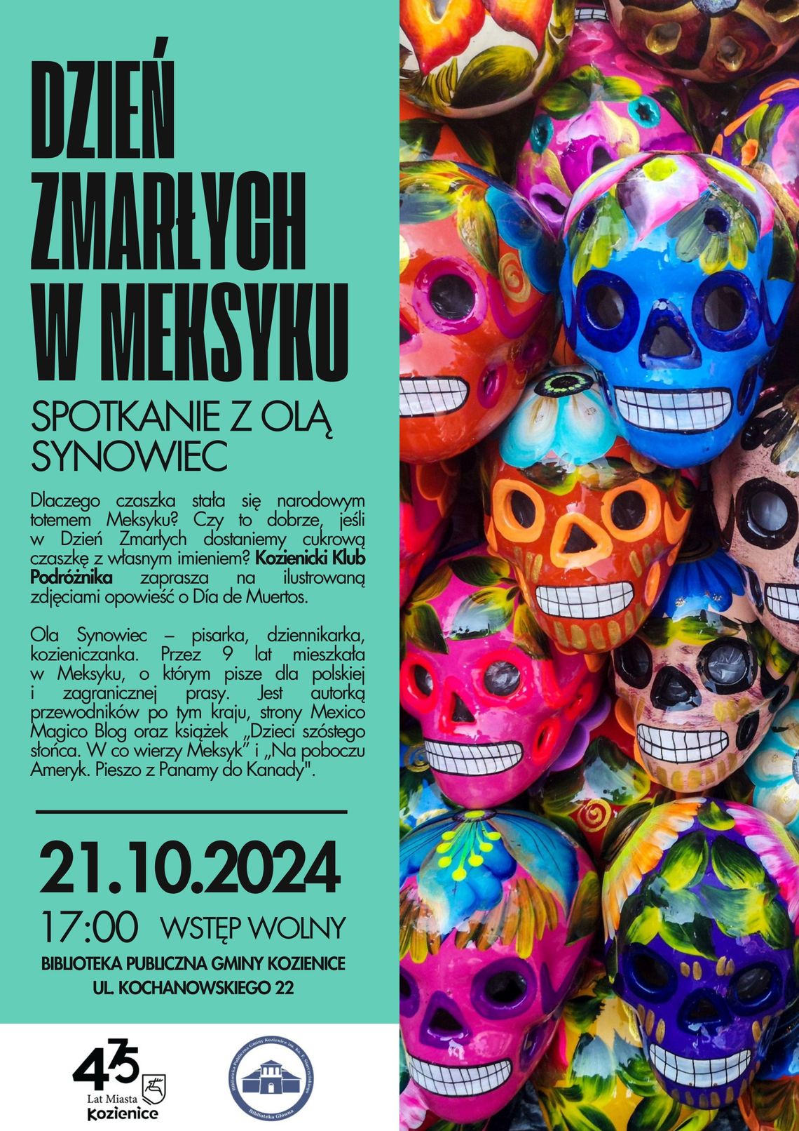 Dzień Zmarłych w Meksyku – spotkanie z Olą Synowiec  (Kozienicki Klub Podróżnika)