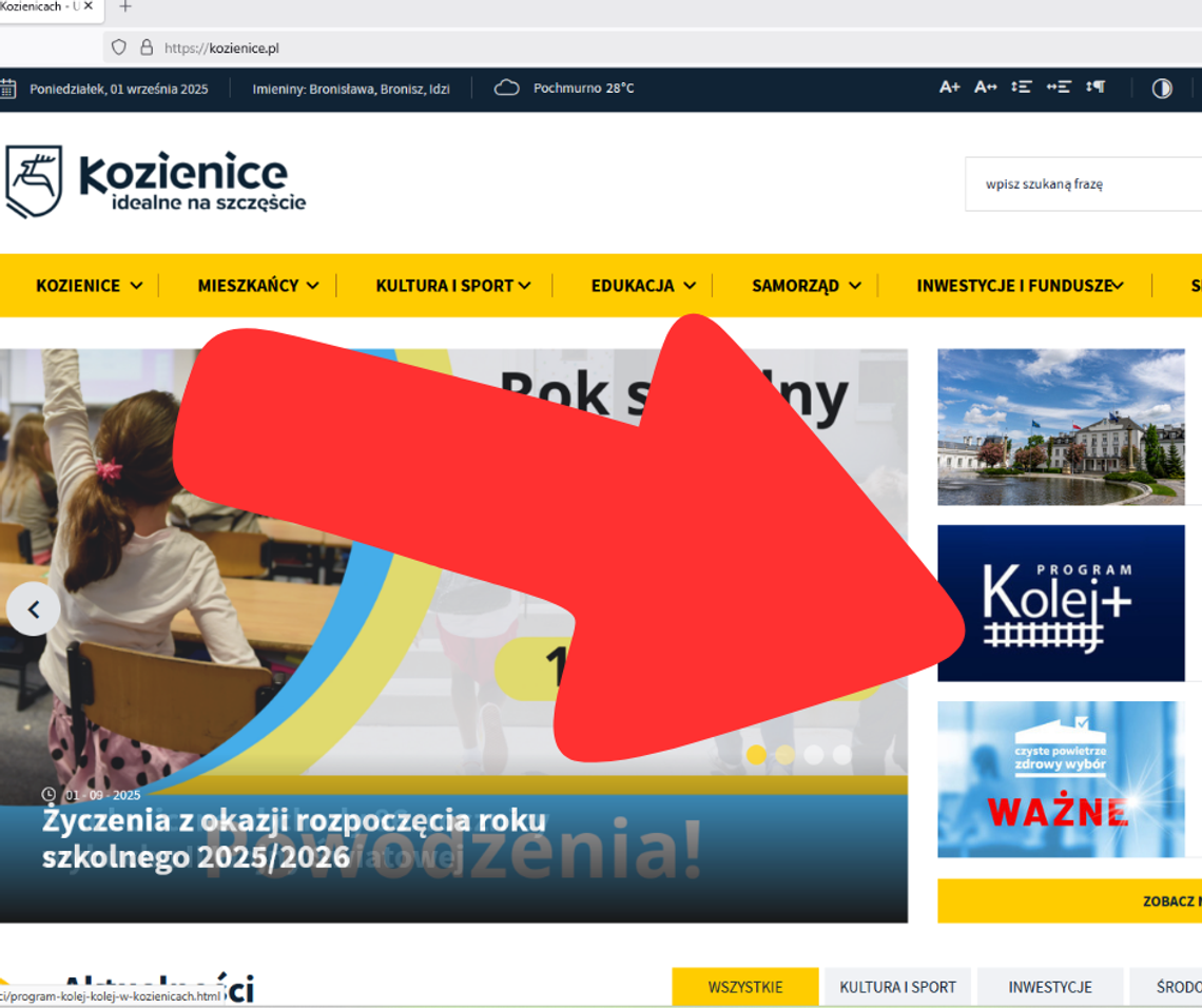 Kolej w Kozienicach. Program Kolej +. Ankieta
