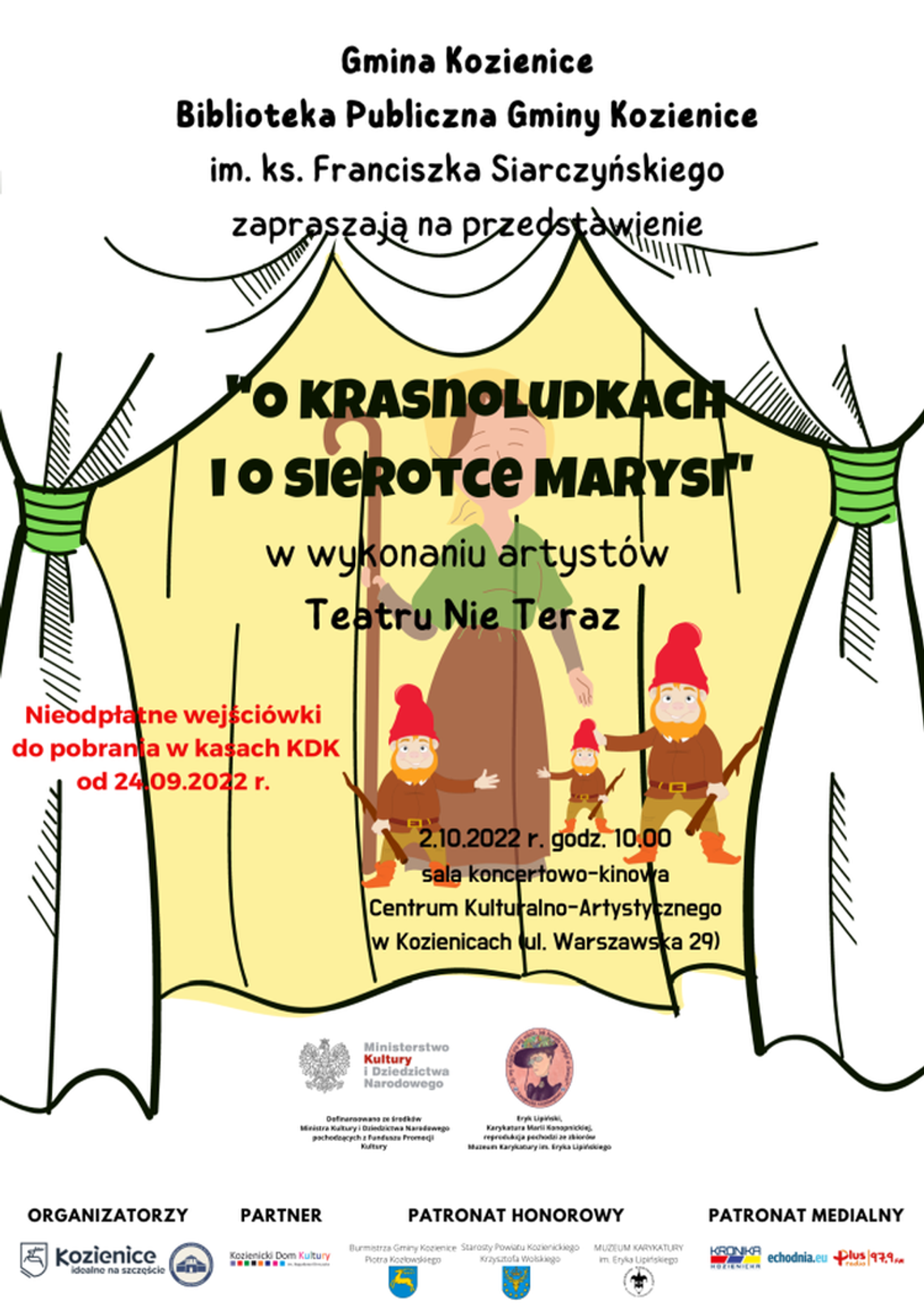 Przedstawienie teatralne „O krasnoludkach i o sierotce Marysi”