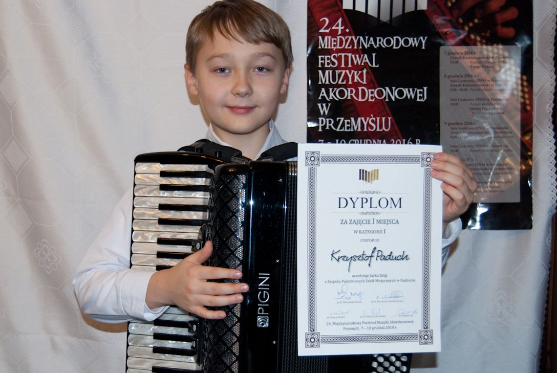 Sukces młodego akordeonisty ze Zwolenia
