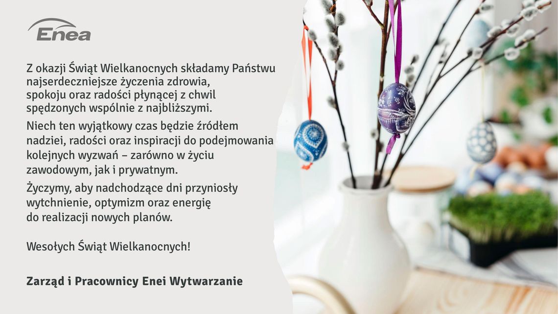 Życzenia od Zarządu i Pracowników Enei Wytwarzanie